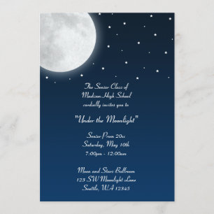 Invitation Sous le bal de la fête du Lune