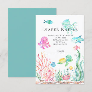 Invitation Sous le billet de benne de Baby shower de mer