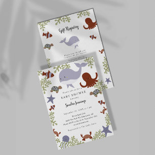 Invitation Sous le code QR du Registre des cadeaux de Baby sh