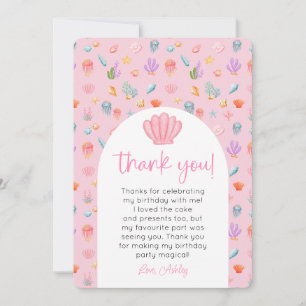 Invitation Sous le Merci photo d'anniversaire de la mer