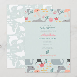 Invitation Sous le Motif Sea Friends