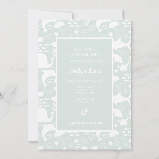 Invitation Sous le Motif Sea Friends (Devant)