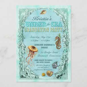Invitation Sous le parti Sea Graduation