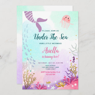 Invitation Sous le pourpre d'invitation d'anniversaire de