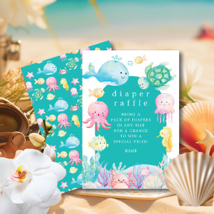 Invitation Sous le raffle Sea Adventure Diaper