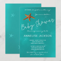 Sous l'étoile de mer baby shower bleu océan