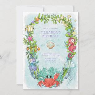 Invitation Sous l'invitation de la fête d'anniversaire de la