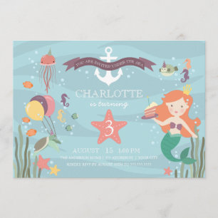 Invitation Sous l'invitation de Sea Party