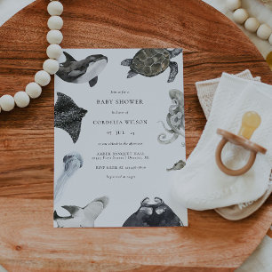 Invitation Sous l'invitation du Baby shower de la créature ma