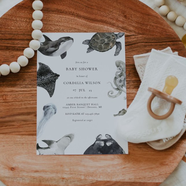 Invitation Sous l'invitation du Baby shower de la créature ma (Créateur téléchargé)