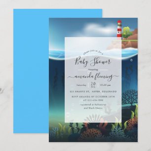 Invitation Sous l'invitation du Baby shower marin