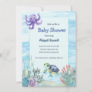 Invitation Sous l'invitation du Baby shower marin