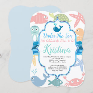Invitation Sous l'invitation du Baby shower marin