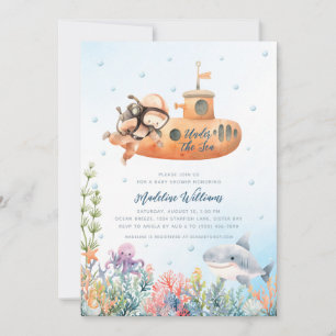 Invitation Sous l'invitation du Baby shower marin