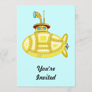 Invitation Sous-marin jaune