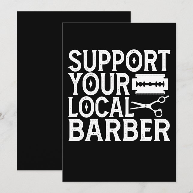 Invitation Soutenez Votre Barbier Local 2024 (Devant / Derrière)