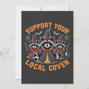 Invitation Soutenez Votre Coven Local Raton-Laveur Ensorcelan
