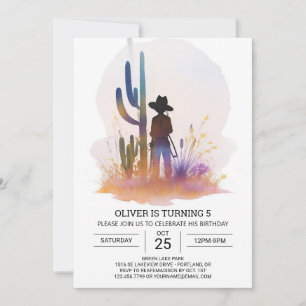 Invitation Southern Country Life Cowboy Anniversaire