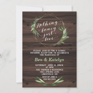 Invitation Southern Nothing Fancy Just Love Elopement