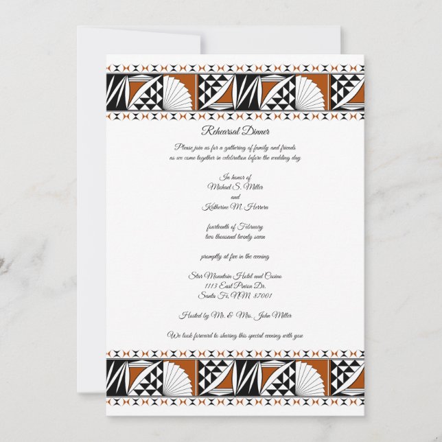 Invitation Southwest Sunrise (Devant)