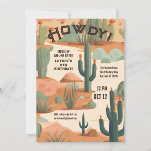 Invitation Southwestern Cowboy Boys Birthday