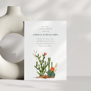 Invitation Southwestern Desert Cactus Couples Douche