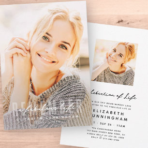 Invitation Souvenez-vous d'une vie fabuleuse Mémorial photo m