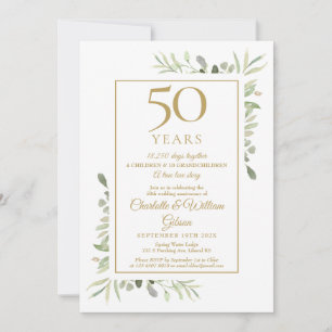 Invitation Souvenir de 50e anniversaire de mariage Photo 