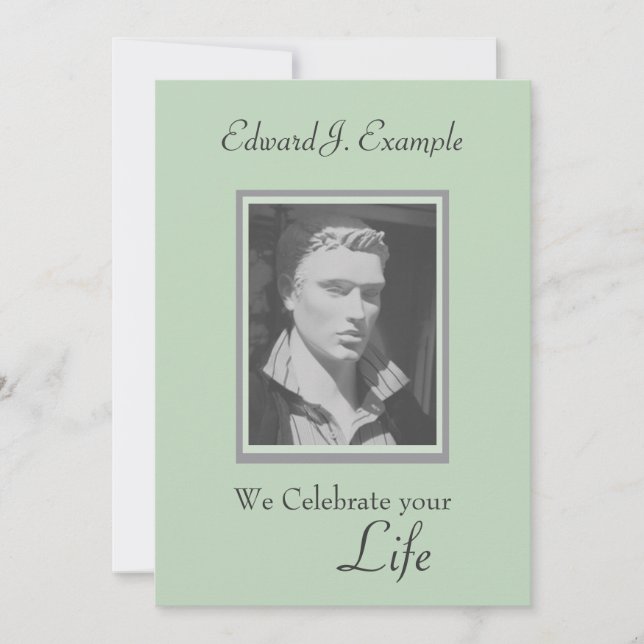 Invitation Souvenir photo personnalisable / Funérailles (Devant)