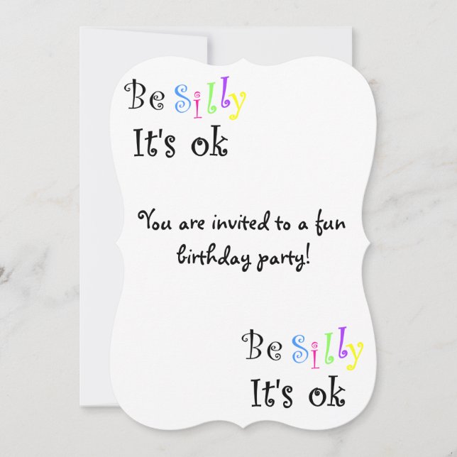 Invitation Soyez idiot C'est des coins d'invitation (Devant)
