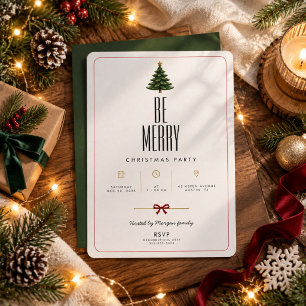 Invitation Soyez Joyeux Fête de Noël à la Typographie Moder