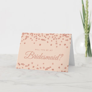 Invitation Soyez ma femme Rose Parties scintillant d'or Confe