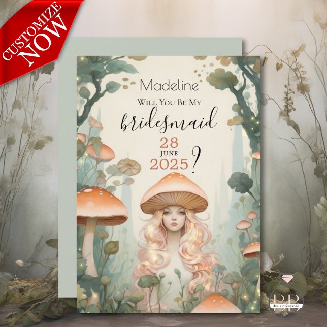 Invitation Soyez ma servante d'État Enchanted Mushroom Oasis (Easy to Customize)