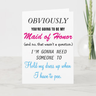 Invitation Soyez ma servante d'honneur