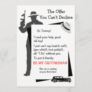 Invitation Soyez mon Groomsman Offre Vous ne pouvez pas refus