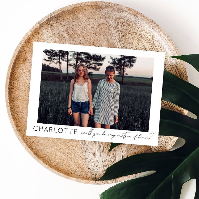 Invitation Soyez mon maître d'honneur Photo Proposition Calli (Créateur téléchargé)