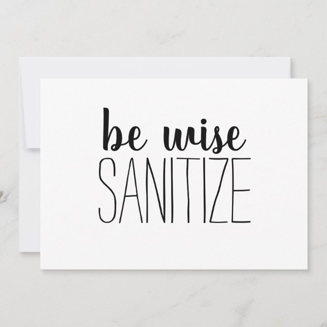 Invitation Soyez sages ... Sanitize;carte (Devant)