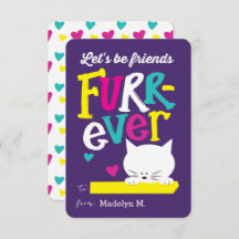 Soyons amis FURR-ever Classroom Valentine