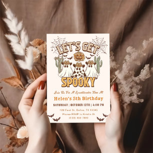Invitation Soyons Éffrayants 5e anniversaire Western Party