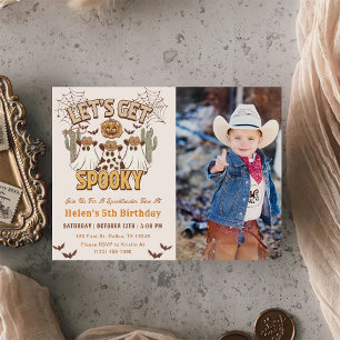 Invitation Soyons Éffrayants 5e anniversaire Western Party ph