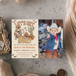 Invitation Soyons Éffrayants 5e anniversaire Western Party ph
