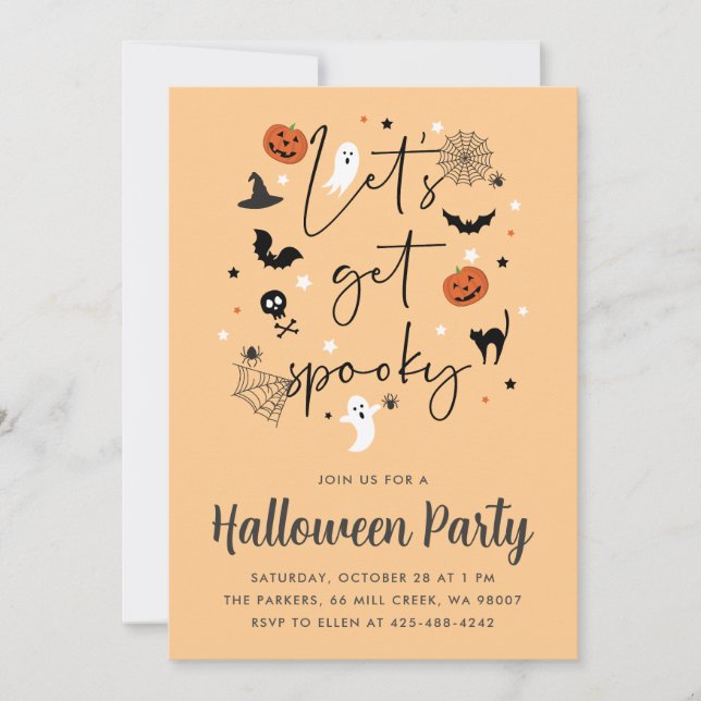 Invitation Soyons éffrayants citrouille du parti Halloween (Devant)