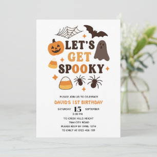 Invitation Soyons Éffrayants Halloween mignon anniversaire