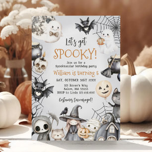 Invitation Soyons Éffrayants Halloween mignon Fantôme Anniver