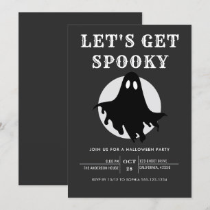 Invitation Soyons Éffrayants Moderne Chic Halloween Party Inv