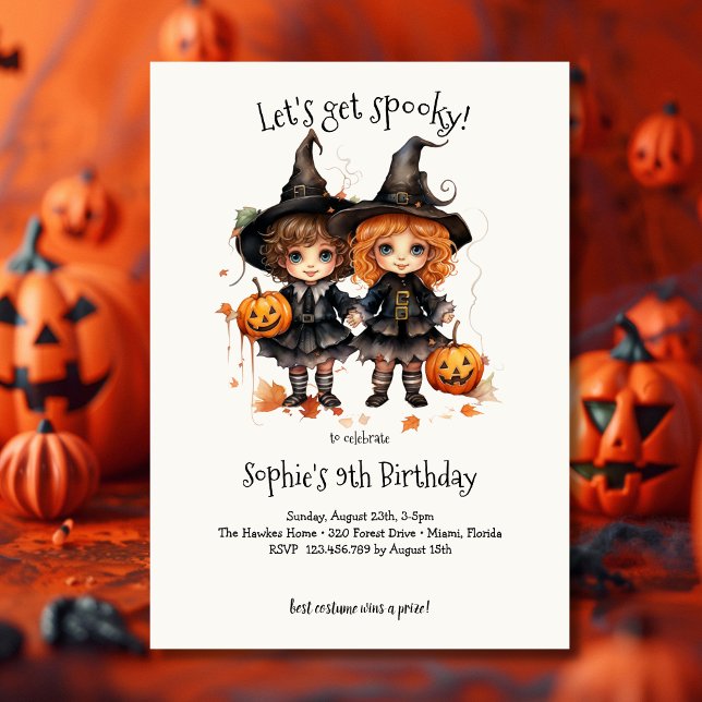 Invitation Soyons éffrayants ! Parti anniversaire de enfant S (Créateur téléchargé)
