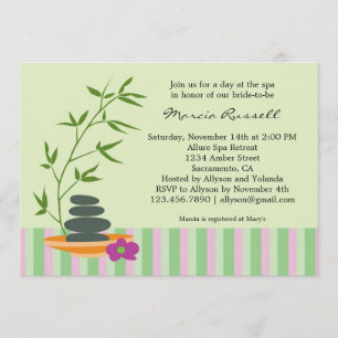 Invitation Spa à la douche nuptiale