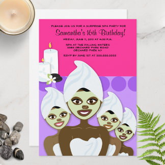 Invitation SPA Anniversaire ou Fête des mariées 5x7 AFRICAIN