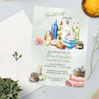 Invitation Spa Day Bachelorette Party
