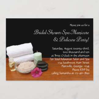 Invitation Spa/noir/couleur de scène salon de